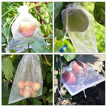 Load image into Gallery viewer, 20PCS Grape Fruit Protection Bags Garden Drawstring Netting Mesh Bags Anti-Bird For Plant Fruit Trees Organza Bags
