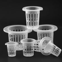 Load image into Gallery viewer, 50Pcs Hydroponic colonization Mesh Pot Net Cup Basket Hydroponic Aeroponic Planting Grow Clone Nursery Plant Soilless

