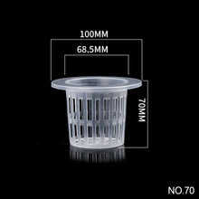 Load image into Gallery viewer, 50Pcs Hydroponic colonization Mesh Pot Net Cup Basket Hydroponic Aeroponic Planting Grow Clone Nursery Plant Soilless
