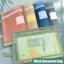 Load image into Gallery viewer, Transparent PVC Mesh Subject Bag for Students Subject Classification Document Bag A4 Test Paper Storage Bag Textbook
