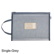 Load image into Gallery viewer, Transparent PVC Mesh Subject Bag for Students Subject Classification Document Bag A4 Test Paper Storage Bag Textbook
