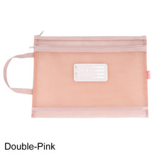 Load image into Gallery viewer, Transparent PVC Mesh Subject Bag for Students Subject Classification Document Bag A4 Test Paper Storage Bag Textbook
