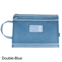 Load image into Gallery viewer, Transparent PVC Mesh Subject Bag for Students Subject Classification Document Bag A4 Test Paper Storage Bag Textbook
