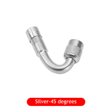 Load image into Gallery viewer, 45/90/135 Degree Angle Brass Motorcycle Bent Valve Adaptor Tyre Tube Valve Extension Adapter for Car Truck Motorcycle Cycling Accessories
