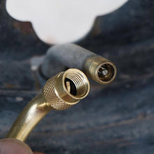 Load image into Gallery viewer, 45/90/135 Degree Angle Brass Motorcycle Bent Valve Adaptor Tyre Tube Valve Extension Adapter for Car Truck Motorcycle Cycling Accessories
