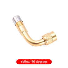 Load image into Gallery viewer, 45/90/135 Degree Angle Brass Motorcycle Bent Valve Adaptor Tyre Tube Valve Extension Adapter for Car Truck Motorcycle Cycling Accessories

