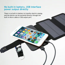 Load image into Gallery viewer, Portable Folding Outdoor Solar Panel Charger 5V 2.1A USB Output Devices Camp Hiking Backpack Travel Power Supply For Smartphones
