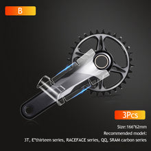 Load image into Gallery viewer, Universal 3pcs Mountain Bike Crank Protective Film Cover Carbon Fiber Anti-collision MTB Crank Clear Sticker Protection Bicycle Accessories
