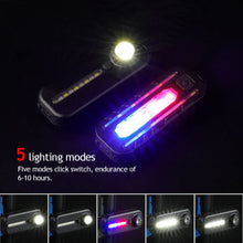 Load image into Gallery viewer, USB Rechargeable LED Shoulder Tactical Police Flashlight with Clip Torch Bike Taillight Helmet Warning Light Outdoor Lamp
