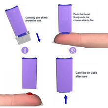 Load image into Gallery viewer, Disposable Terminal Blood Sampler Lock Clip Safety Needle Blood Sampler Blood Glucose Meter Hemostix Family Health Monitoring
