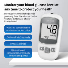 Load image into Gallery viewer, Full-automatic Blood Glucose Meter High Precision Measurement Blood Glucose Analyzer Household Health Monitoring
