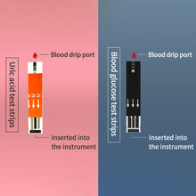 Load image into Gallery viewer, Portable Uric Acid Detector Household Dual-function Detector Accurate Test Uric Acid Test Paper Blood Glucose Test Strips

