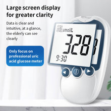 Load image into Gallery viewer, Portable Uric Acid Detector Household Dual-function Detector Accurate Test Uric Acid Test Paper Blood Glucose Test Strips
