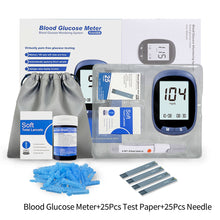 Load image into Gallery viewer, Blood Glucose Meter Household Medical Precise Blood Glucose Meter Blood Glucose Test Paper Blood Sampling Needle Health Monitoring

