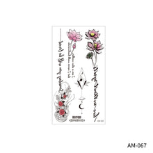 Load image into Gallery viewer, Flower Arm Tattoo Sticker Waterproof Plain Color Disposable Artistic Flower Summer Women Men Fashion Tattoo Sticker
