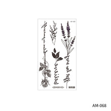 Load image into Gallery viewer, Flower Arm Tattoo Sticker Waterproof Plain Color Disposable Artistic Flower Summer Women Men Fashion Tattoo Sticker
