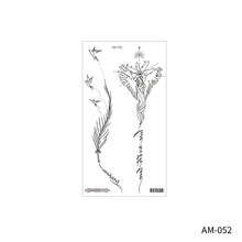 Load image into Gallery viewer, Flower Arm Tattoo Sticker Waterproof Plain Color Disposable Artistic Flower Summer Women Men Fashion Tattoo Sticker
