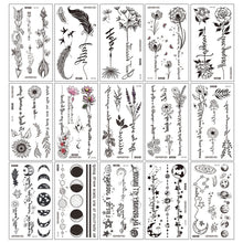 Load image into Gallery viewer, Flower Arm Tattoo Sticker Waterproof Plain Color Disposable Artistic Flower Summer Women Men Fashion Tattoo Sticker
