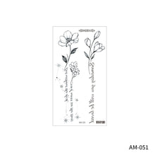Load image into Gallery viewer, Flower Arm Tattoo Sticker Waterproof Plain Color Disposable Artistic Flower Summer Women Men Fashion Tattoo Sticker
