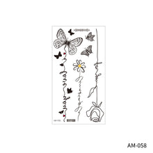 Load image into Gallery viewer, Flower Arm Tattoo Sticker Waterproof Plain Color Disposable Artistic Flower Summer Women Men Fashion Tattoo Sticker
