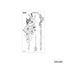 Load image into Gallery viewer, Flower Arm Tattoo Sticker Waterproof Plain Color Disposable Artistic Flower Summer Women Men Fashion Tattoo Sticker
