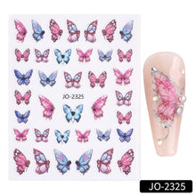Load image into Gallery viewer, Fashion Nail Enhancement Sticker Strawberry Cute Rabbit Flower Back Glue Nail Sticker Pink Ink Nail Enhancement Sticker
