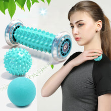 Load image into Gallery viewer, 3pcs Foot Massage Stick Fascia Ball Set Muscle Relaxation Fitness Fascia Ball Prick Ball Hand Grip Ball Foot Massager Massage Roller
