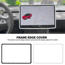 Load image into Gallery viewer, Car Silicone Protective Frame Edge Cover Central Control Navigation Screen Protector Trim Car Accessories Tesla Model 3 Y 2022 2021
