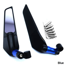 Load image into Gallery viewer, Pair Motorcycle Adjustable Rotating Side Wing Rearview Mirrors Mirror Winglet Motor Accessories For Kawasaki Z900 Z1000 Z800 Z750 Z650 Z300 Z250 Z125
