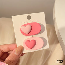 Load image into Gallery viewer, Cute Pink Small Hairpin Side Clip Bangs Hairpin Acrylic Hair Clip Fashion Delicate Headwear Hair Accessories

