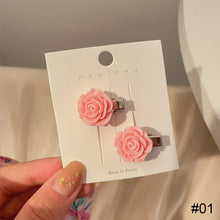 Load image into Gallery viewer, Cute Pink Small Hairpin Side Clip Bangs Hairpin Acrylic Hair Clip Fashion Delicate Headwear Hair Accessories
