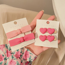 Load image into Gallery viewer, Cute Pink Small Hairpin Side Clip Bangs Hairpin Acrylic Hair Clip Fashion Delicate Headwear Hair Accessories
