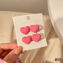 Load image into Gallery viewer, Cute Pink Small Hairpin Side Clip Bangs Hairpin Acrylic Hair Clip Fashion Delicate Headwear Hair Accessories

