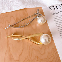 Load image into Gallery viewer, Simple Temperamental Pearl Hairpin Fashion Versatile Alloy Hair Clip Headwear Hair Accessories for Women
