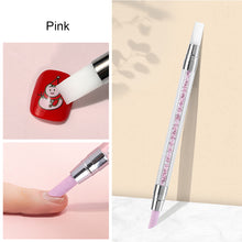 Load image into Gallery viewer, Manicure Silicone Polishing Pen Dual Purpose Double Headed Nail Pen Embossing Polishing Pen Nail Tools Nail Art Accessories
