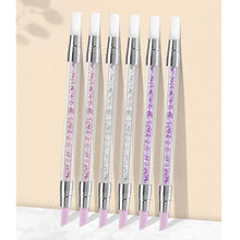 Load image into Gallery viewer, Manicure Silicone Polishing Pen Dual Purpose Double Headed Nail Pen Embossing Polishing Pen Nail Tools Nail Art Accessories

