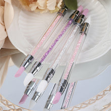 Load image into Gallery viewer, Manicure Silicone Polishing Pen Dual Purpose Double Headed Nail Pen Embossing Polishing Pen Nail Tools Nail Art Accessories
