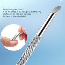 Load image into Gallery viewer, Stainless Steel Double-ended Cuticle Pusher Remove Dirt Cutin Cuticle Pusher Manicure Tool Nail Cleaner Care Tool

