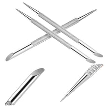 Load image into Gallery viewer, Stainless Steel Double-ended Cuticle Pusher Remove Dirt Cutin Cuticle Pusher Manicure Tool Nail Cleaner Care Tool
