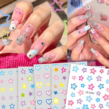 Load image into Gallery viewer, Cute Five Point Star Adhesive Nail Stickers Small Pattern Gradual Love Nail Enhancement Decorative Stickers
