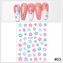 Load image into Gallery viewer, Cute Five Point Star Adhesive Nail Stickers Small Pattern Gradual Love Nail Enhancement Decorative Stickers

