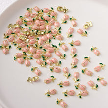 Load image into Gallery viewer, Tulip Flower Nail Ornament Fashion Retro Alloy Flower Nail Art Decoration Manicure Accessories
