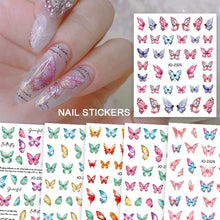 Load image into Gallery viewer, Colorful Butterfly Nail Stickers Retro Small Pattern Nail Enhancement Adhesive Stickers Manicure Art Decoration Stickers
