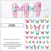 Load image into Gallery viewer, Colorful Butterfly Nail Stickers Retro Small Pattern Nail Enhancement Adhesive Stickers Manicure Art Decoration Stickers
