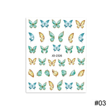 Load image into Gallery viewer, Colorful Butterfly Nail Stickers Retro Small Pattern Nail Enhancement Adhesive Stickers Manicure Art Decoration Stickers
