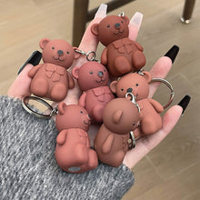 Load image into Gallery viewer, Bear Keychain Pendant Lip Glaze 6 Colors Matte Velvet Lip Gloss Lipstick Non-fading Long-lasting Lip Glaze Women Lip Makeup Cosmetics
