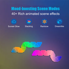 Load image into Gallery viewer, WIFI Smart LED Triangle Lamps Quantum Ambient Night Light RGB Wall Light TUYA APP Dimmable Voice Control Game Room TV Backdrop

