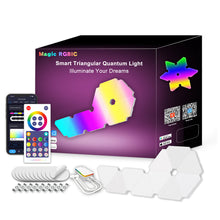 Load image into Gallery viewer, WIFI Smart LED Triangle Lamps Quantum Ambient Night Light RGB Wall Light TUYA APP Dimmable Voice Control Game Room TV Backdrop
