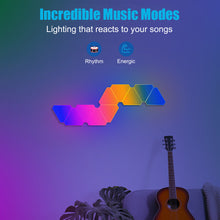 Load image into Gallery viewer, WIFI Smart LED Triangle Lamps Quantum Ambient Night Light RGB Wall Light TUYA APP Dimmable Voice Control Game Room TV Backdrop
