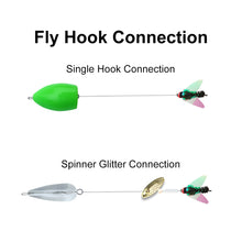 Load image into Gallery viewer, 10PCS Dazzle Wing Fly Hook White Strip Horse Mouth Warping Mouth Stream Goro Flying Red Tail Fly Fishing Bait Luya Bait Send Aid
